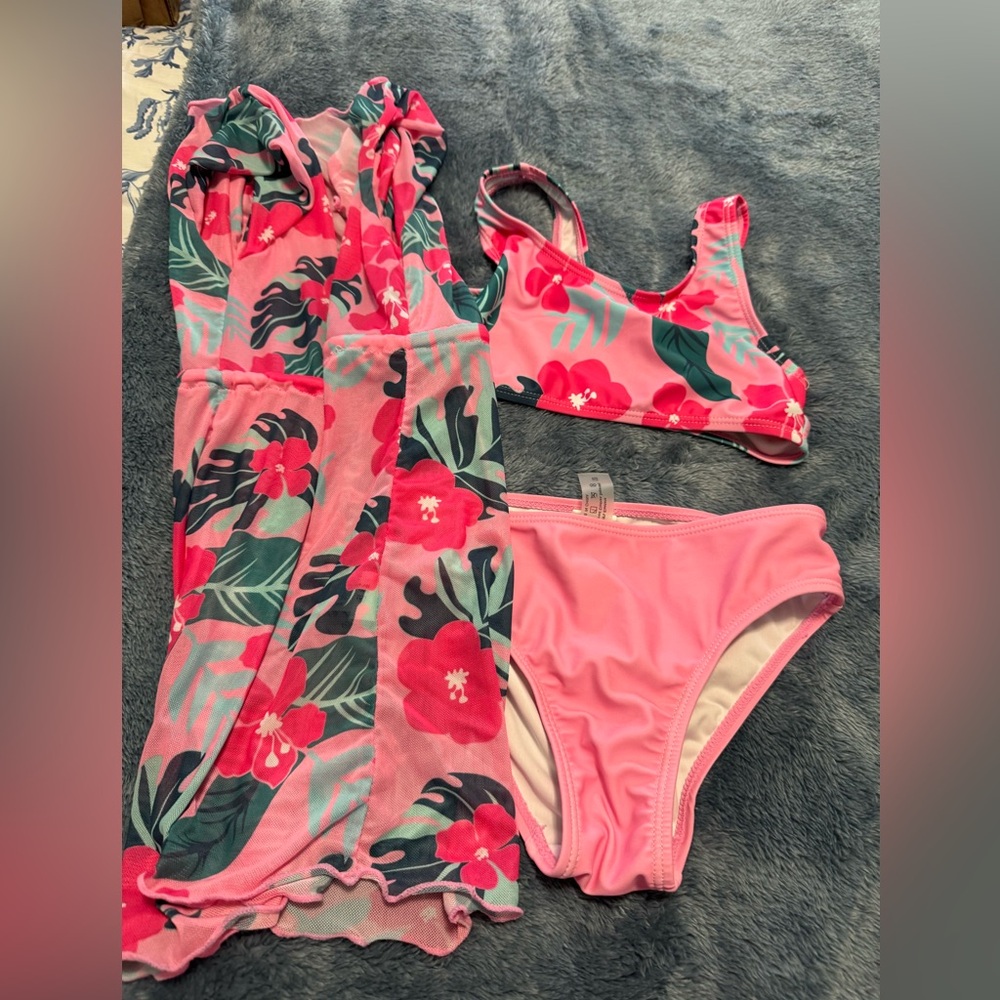 Childs Swimsuit with cover up